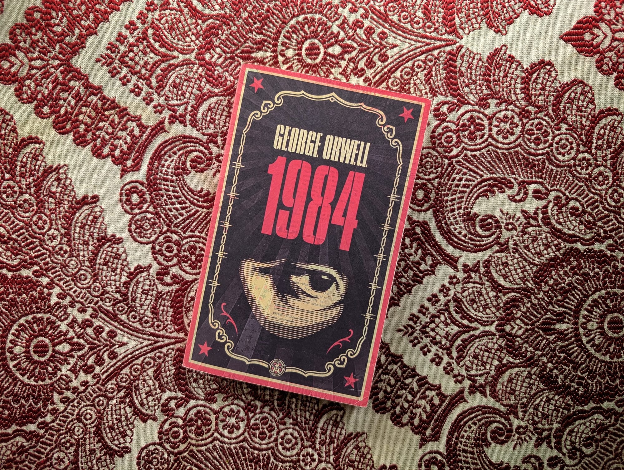A photo of y copy of George Orwell's 1984