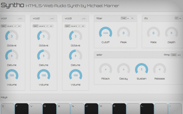 Syntho: A Web Audio Synthesizer